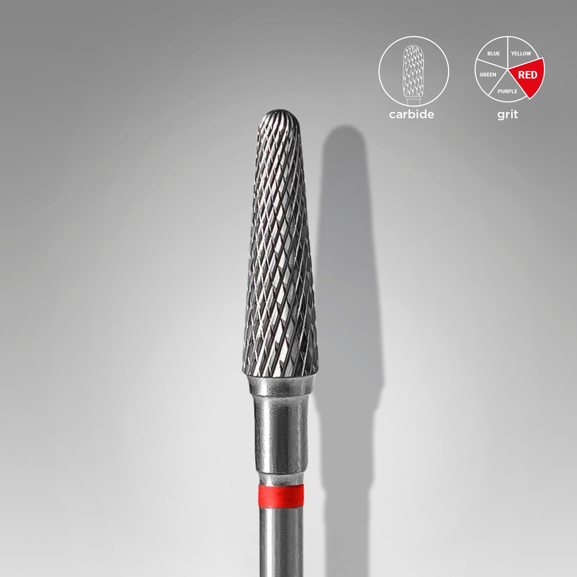 Carbide nail drill bit, “frustum” red, head diameter 4 mm / working part 13 mm image 0